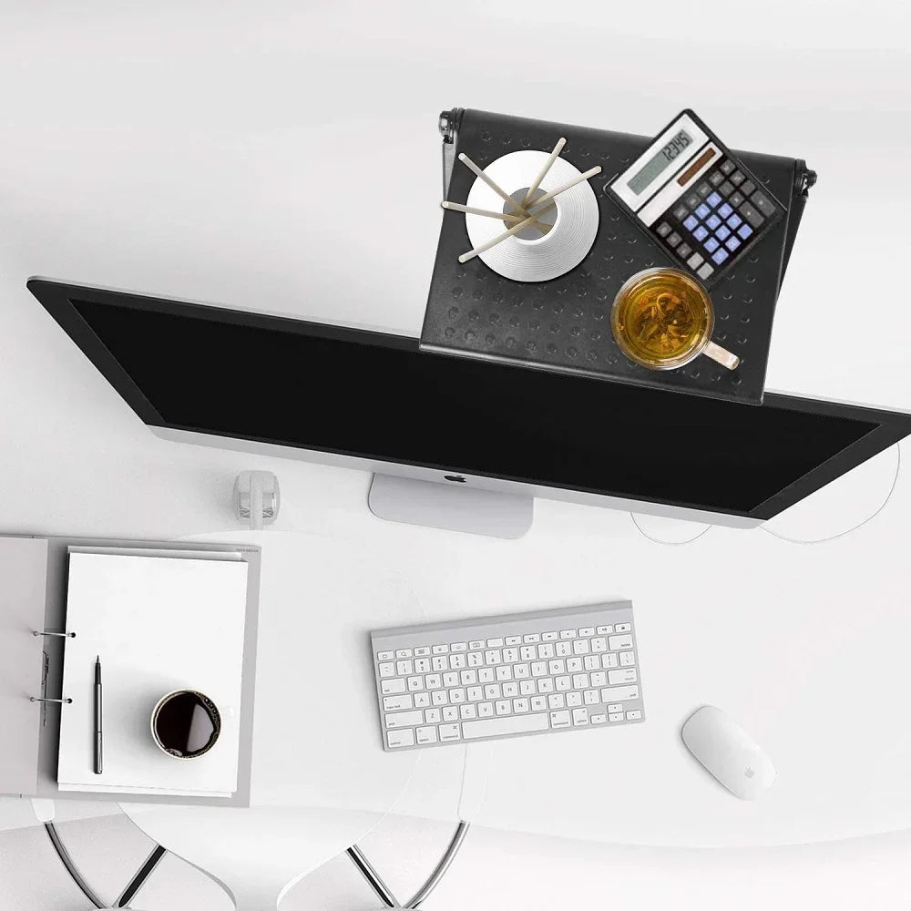Computer Monitor TV Screen Rack Top Shelf Storage for Office Supplies Decorations Remote Control Organizer Space-saving