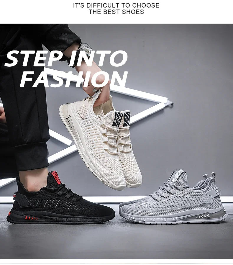 New Men's Running Shoes Fresh Breathable Outdoor Sports Shoes Large Mesh Running Shoes Sneakers Running Shoes MEN