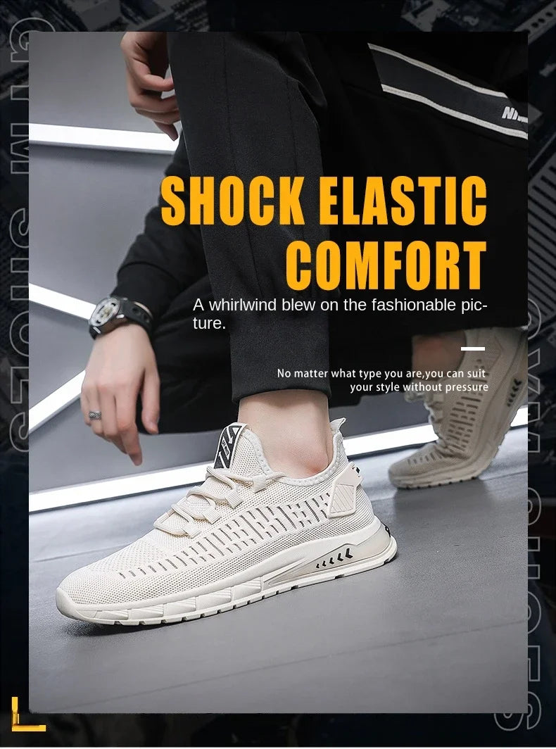 New Men's Running Shoes Fresh Breathable Outdoor Sports Shoes Large Mesh Running Shoes Sneakers Running Shoes MEN