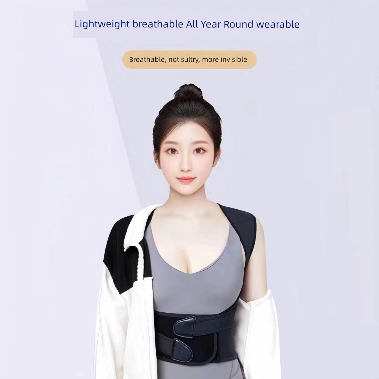 Adult Men and Women Posture Correction Belt New Kids Student Back Posture Corrector Orthotics Band Humpback Open Shoulder Straight Back Correction Chest Lift