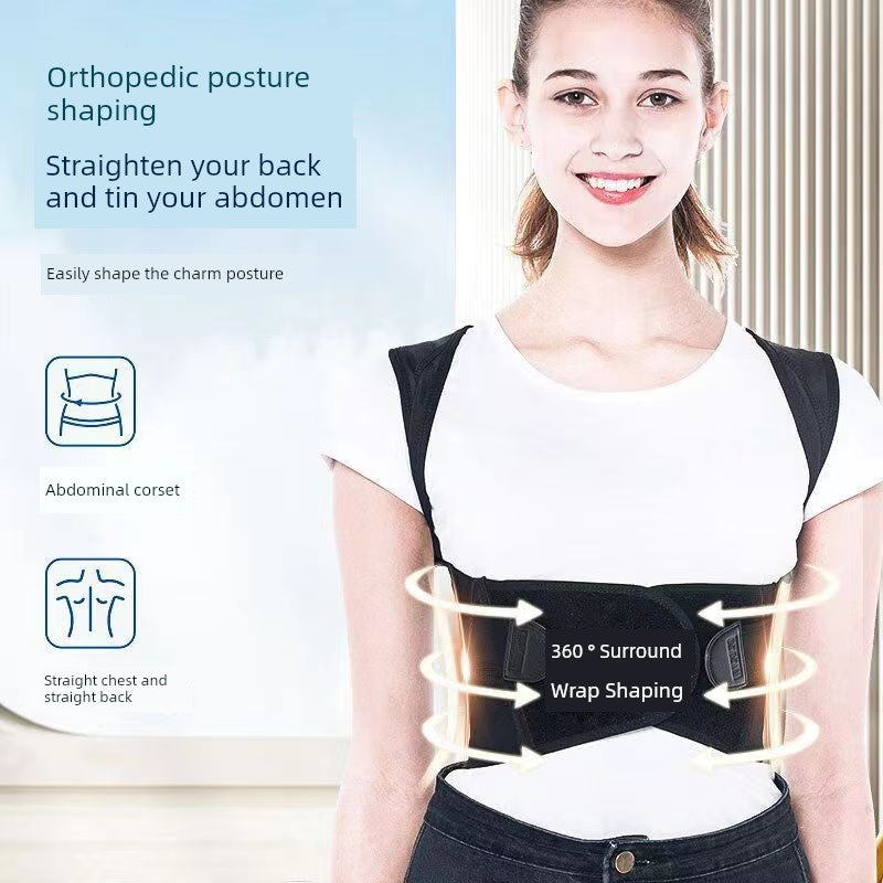Adult Men and Women Posture Correction Belt New Kids Student Back Posture Corrector Orthotics Band Humpback Open Shoulder Straight Back Correction Chest Lift