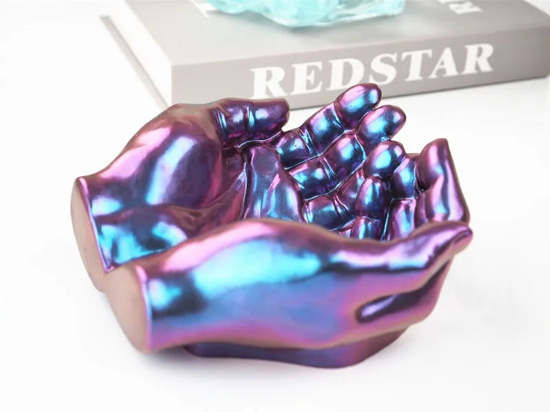 1pc Hand Plaster Mold for Resin Casting and DIY Crafts - Jewelry Storage, Candle Holder, Succulent Pot - Home Decor Gift