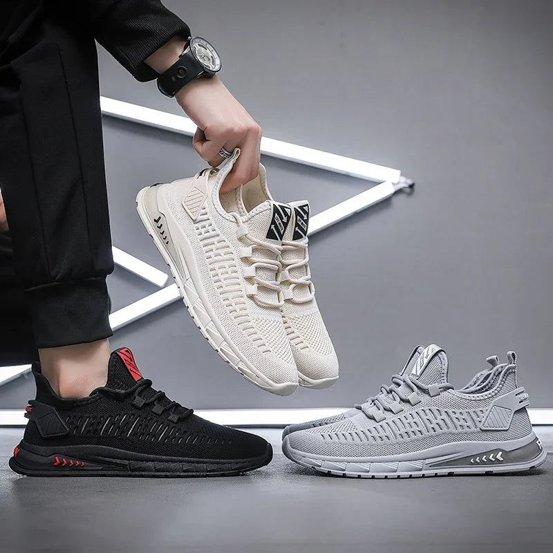 New Men's Running Shoes Fresh Breathable Outdoor Sports Shoes Large Mesh Running Shoes Sneakers Running Shoes MEN