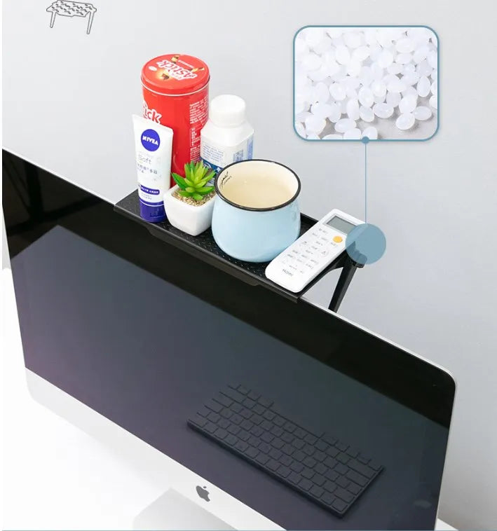 Adjustable TV Screen Top Shelf Rack Holder Computer Monitor Desktop Screen Top Shelf TV Buddy Organizer Home Office Storage Rack
