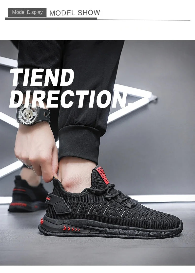 New Men's Running Shoes Fresh Breathable Outdoor Sports Shoes Large Mesh Running Shoes Sneakers Running Shoes MEN