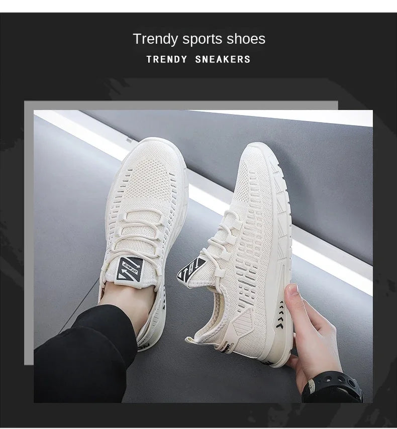 New Men's Running Shoes Fresh Breathable Outdoor Sports Shoes Large Mesh Running Shoes Sneakers Running Shoes MEN