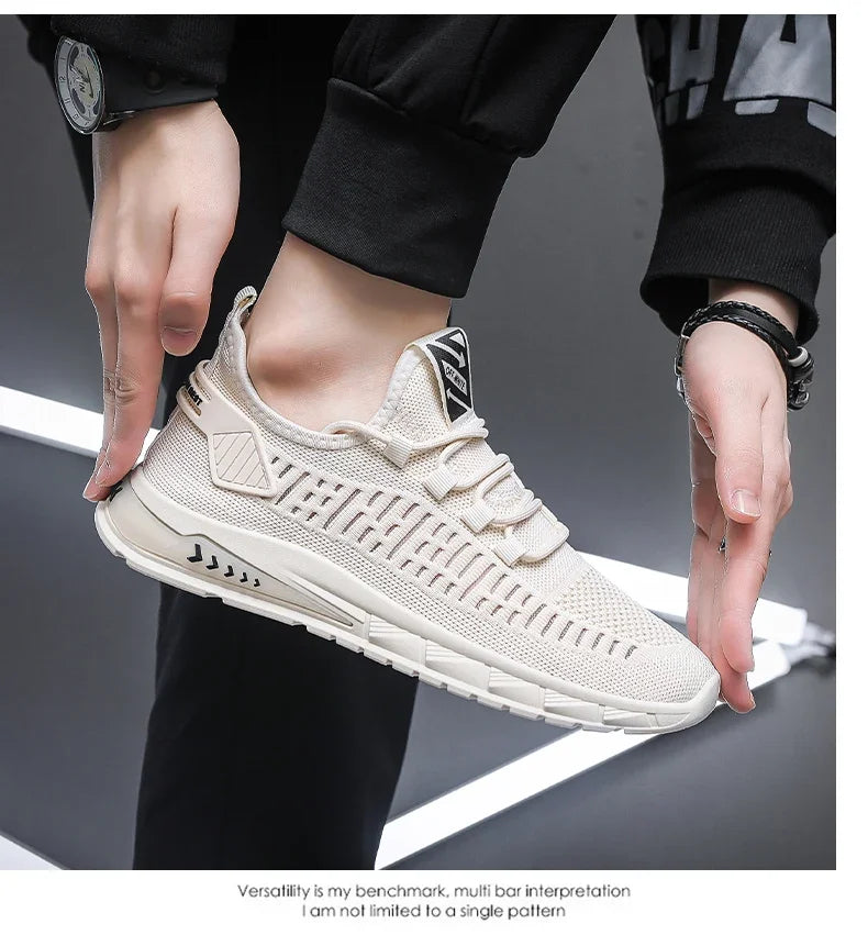 New Men's Running Shoes Fresh Breathable Outdoor Sports Shoes Large Mesh Running Shoes Sneakers Running Shoes MEN