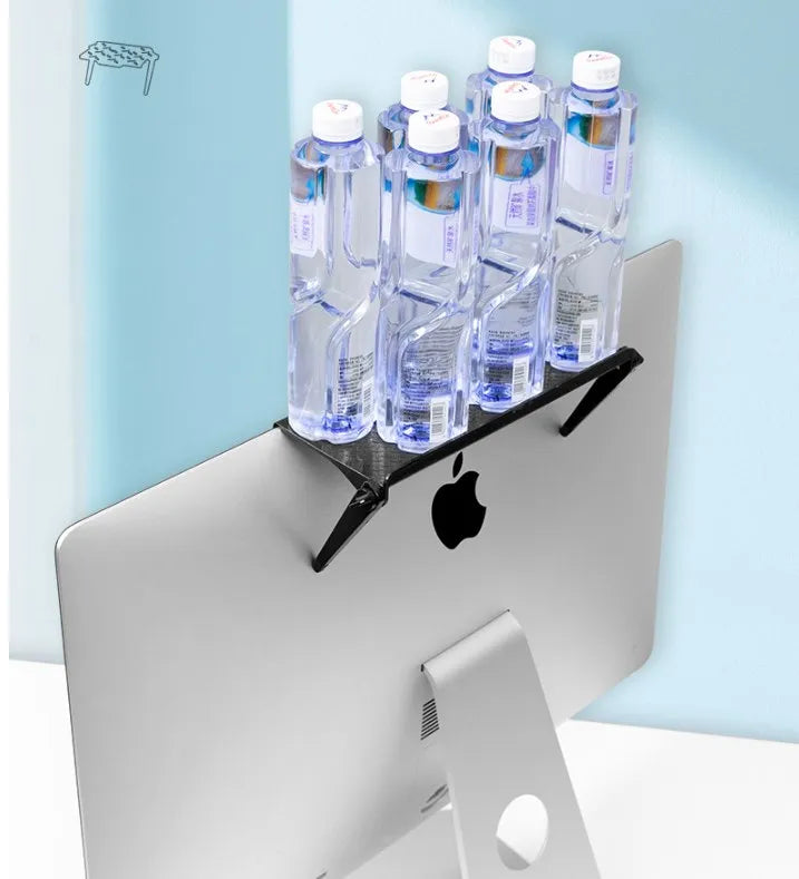 Adjustable TV Screen Top Shelf Rack Holder Computer Monitor Desktop Screen Top Shelf TV Buddy Organizer Home Office Storage Rack