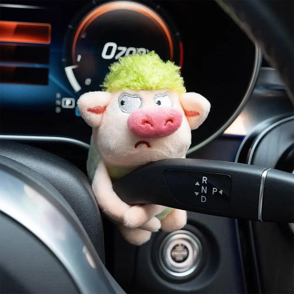 Cute Puppy Car Windshield Wiper Decorations Interior Plush Doll Creative Gift Shoulder Pads Car Interior Decoration Accessories