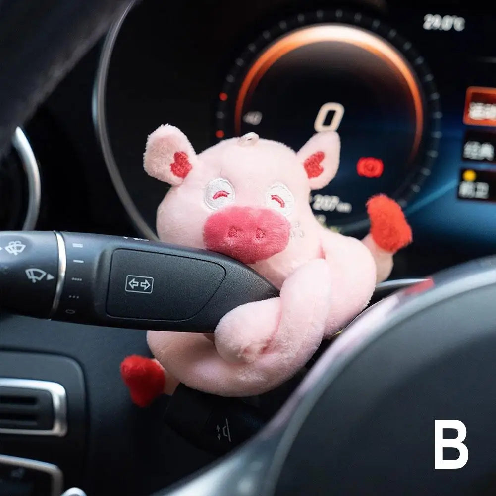 Cute Puppy Car Windshield Wiper Decorations Interior Plush Doll Creative Gift Shoulder Pads Car Interior Decoration Accessories