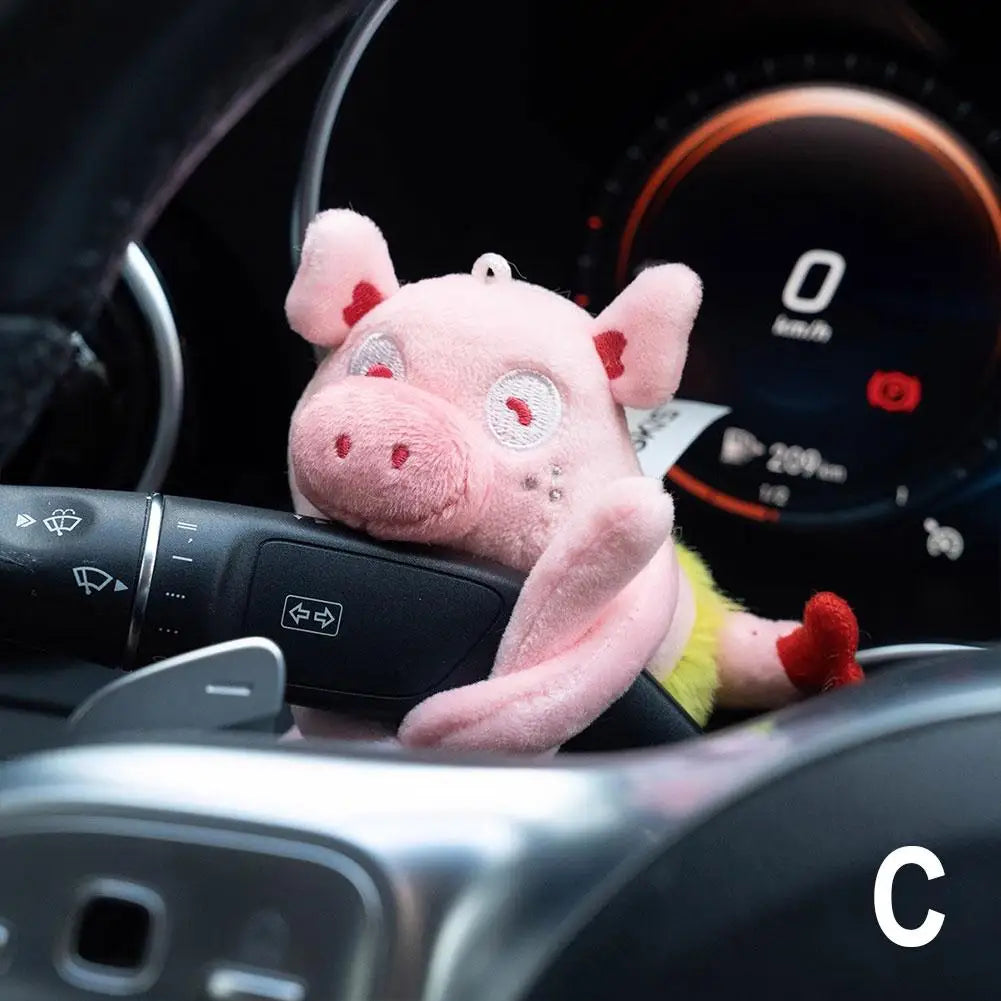 Cute Puppy Car Windshield Wiper Decorations Interior Plush Doll Creative Gift Shoulder Pads Car Interior Decoration Accessories
